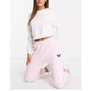 Hollister Womens Pink Butterfly Soft Pockets Ultra High Rise Sweatpants Size XS